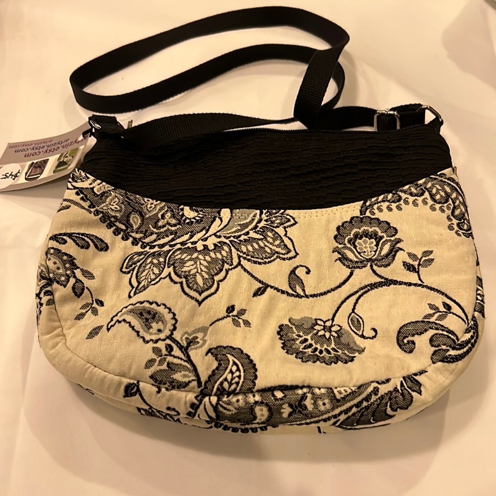 COPY - Paisley Black and Crean Purse